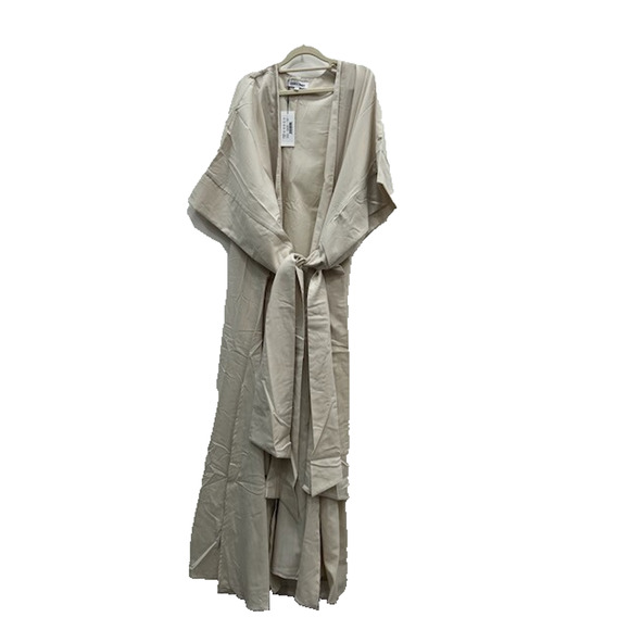 NWT Andrea Iyamah Womens Gamba Robe Kimono Swim Cover Up Beach Ivory One Size - Picture 4 of 13